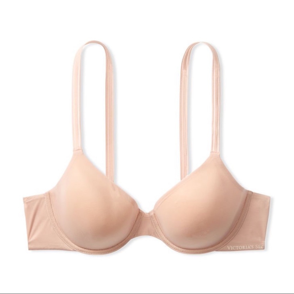VICTORIA'S SECRET BARE Angelight Full-Coverage Bra 36C Soft Sand Illusion